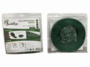 Kit occultation Souple (lisse) 4,6cm x 60m + 100 clips RAL 6005